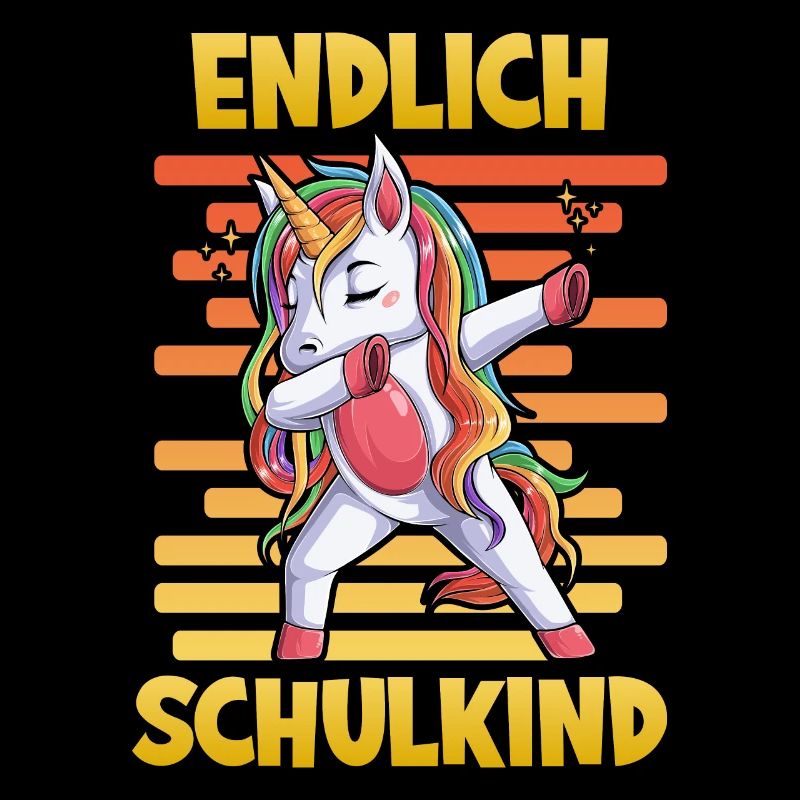 Endlich Schulkind Einhorn