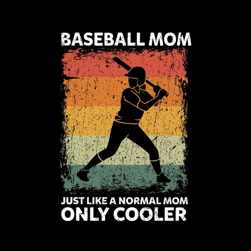 Maman de baseball comme une maman normale seulement plus cool
