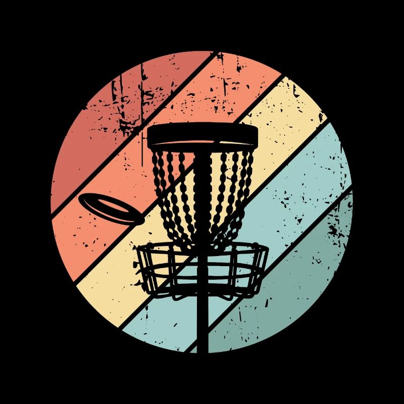 Vintage Disc Golf Retro Sunset Cadeau