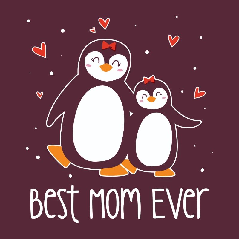 Best Mom Pinguin Muttertag Geschenk Mutter Mama