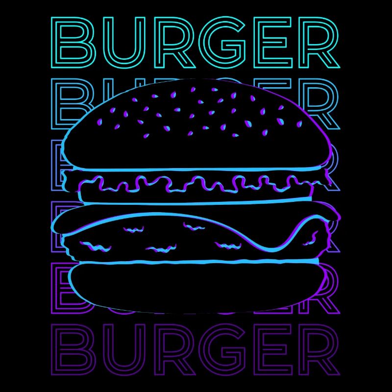 Burger Hamburger Cheeseburger Retro Geschenk