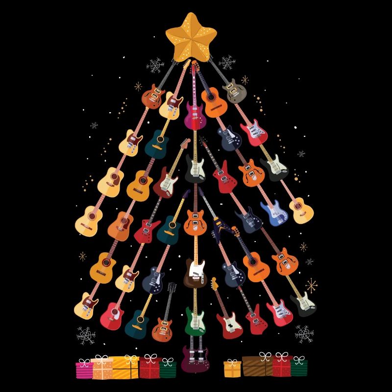Guitars Christmas Christmas Tree Guitarist