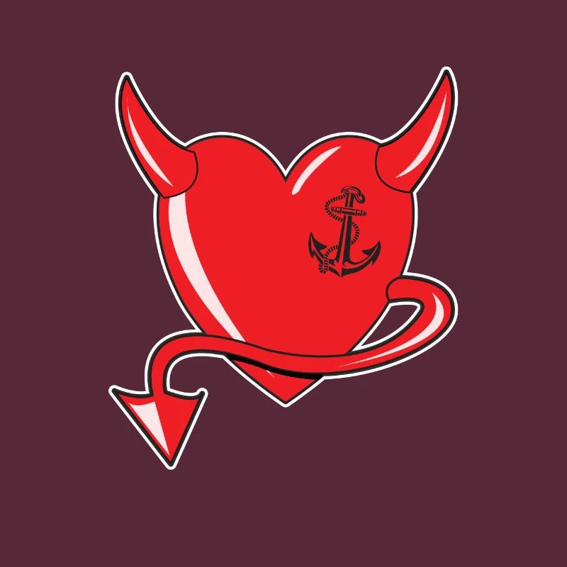 Red Heart - Devil Heart - Devil's Heart - Gift