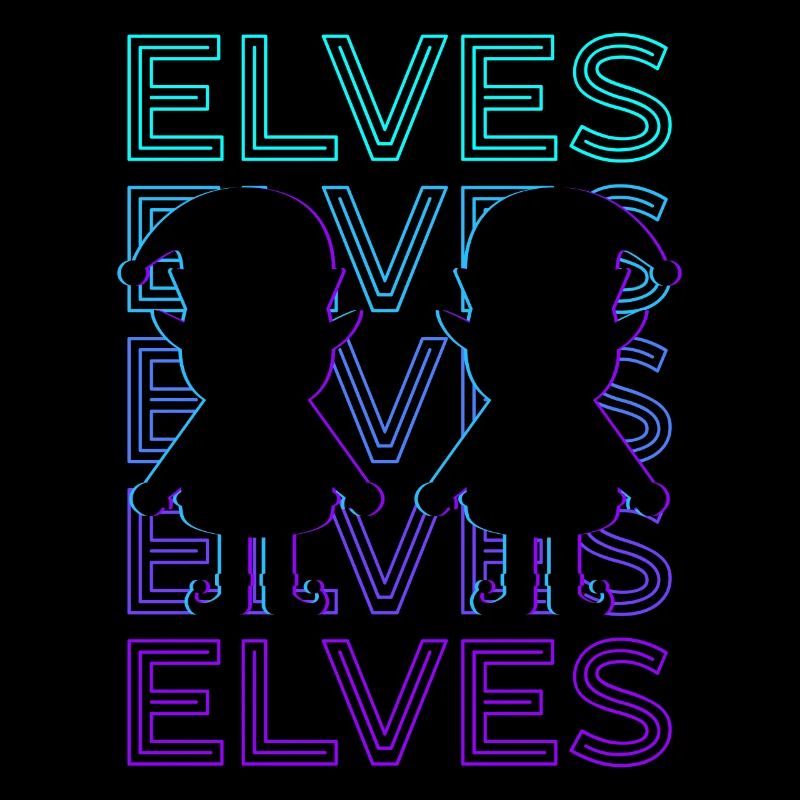 Elves Elf Retro Gift