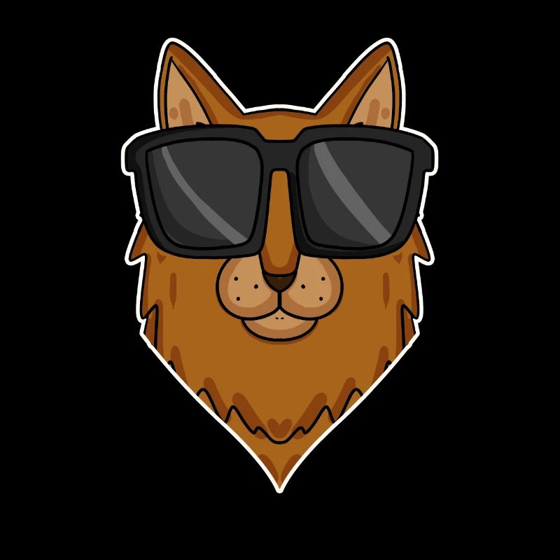 Somali cat with sunglasses
