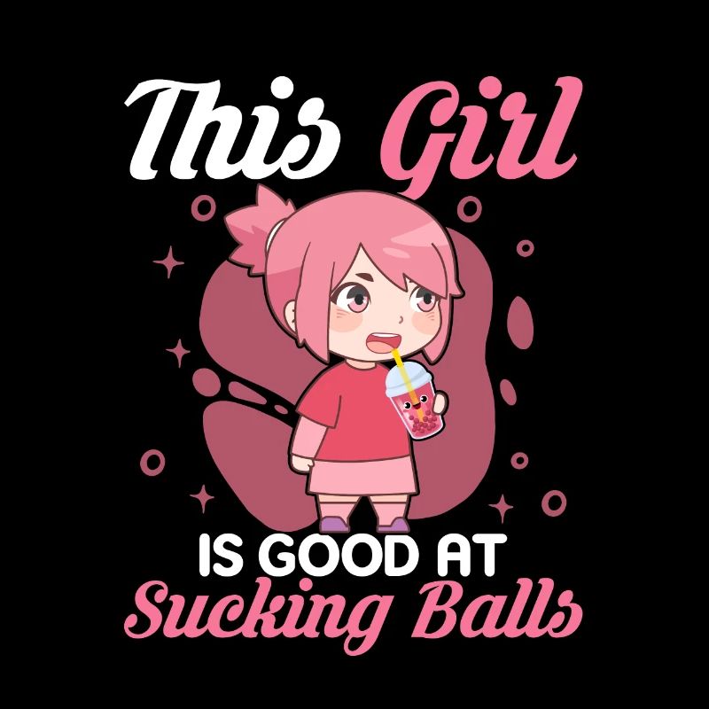 Dieses Mädchen ist gut darin, Bälle zu saugen Kawaii Boba Tee