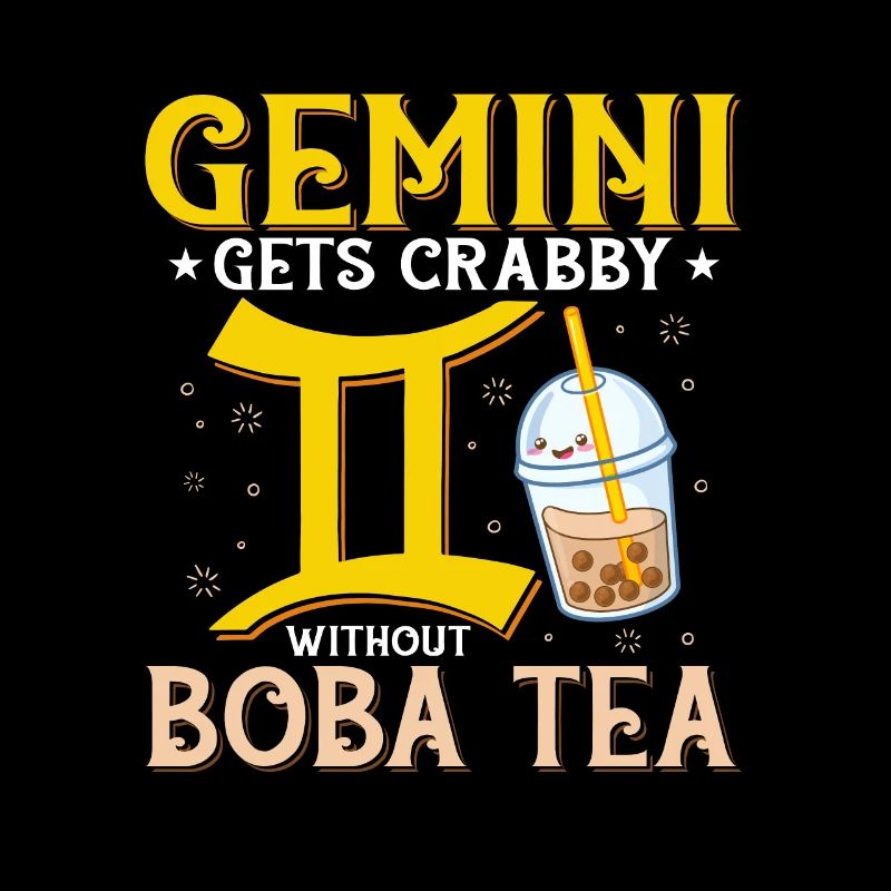 Gemini Gets Crabby Without Boba Tea Funny Bubble