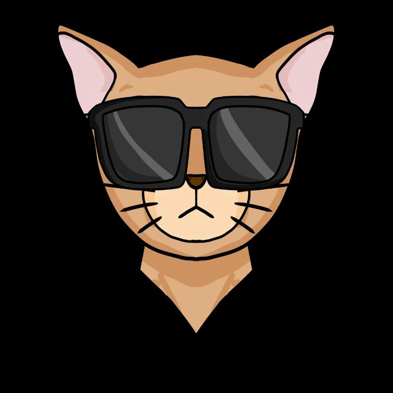 Abyssinian cat cat with sunglasses