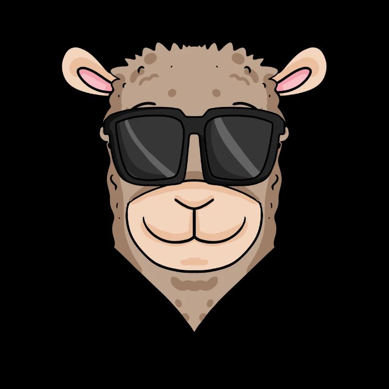 Lama cool avec des lunettes de soleil