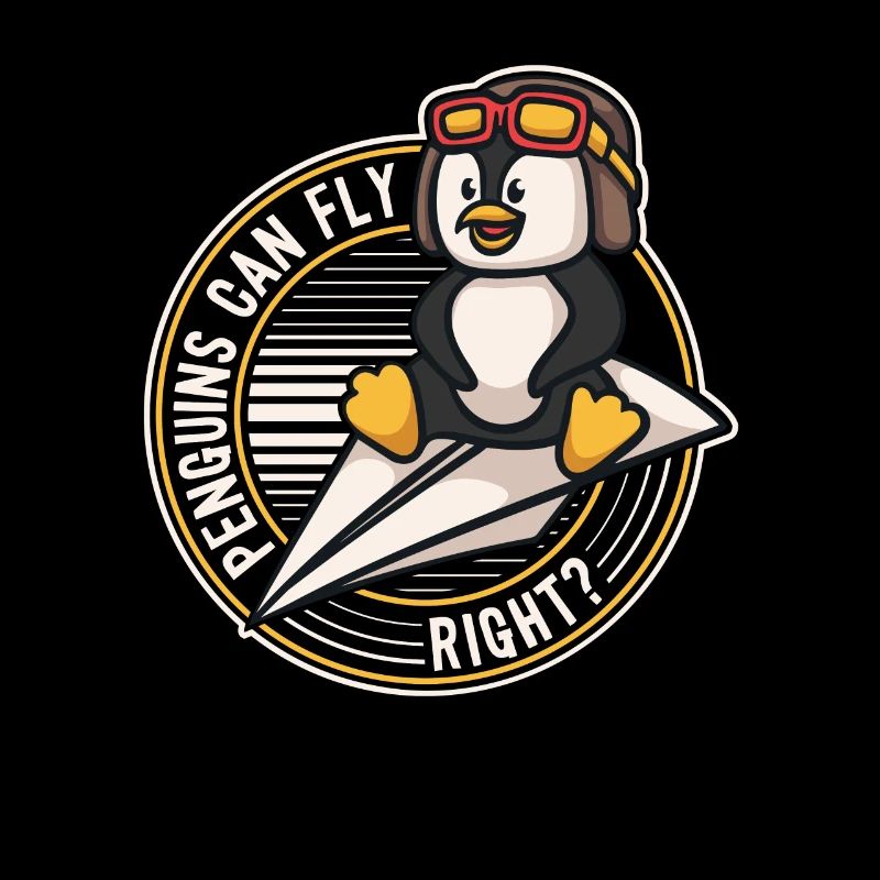Penguins can Fly Seevogel Königspinguin Pinguin