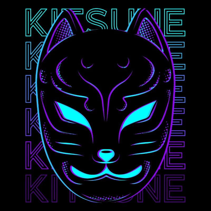 Kitsune Mask Fox Mask Japanese Mask Retro