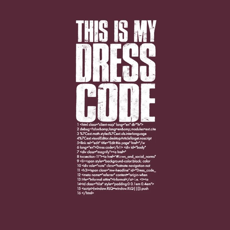 This is my dress code - software developer