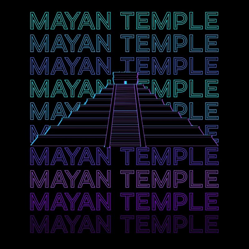Maya-Pyramide Maya-Tempel Ancient Maya Retro