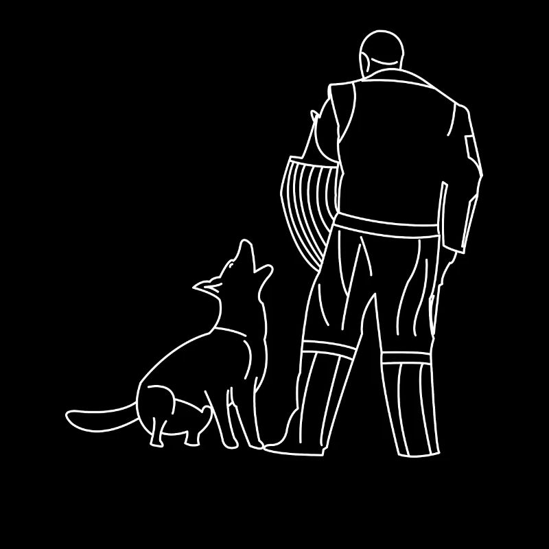 Chien de berger devant les aides Verbellen IGP