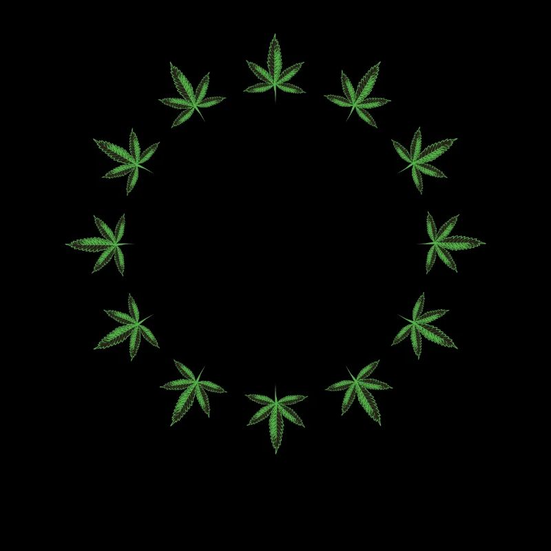 Cannabis Leaf Hemp Circle