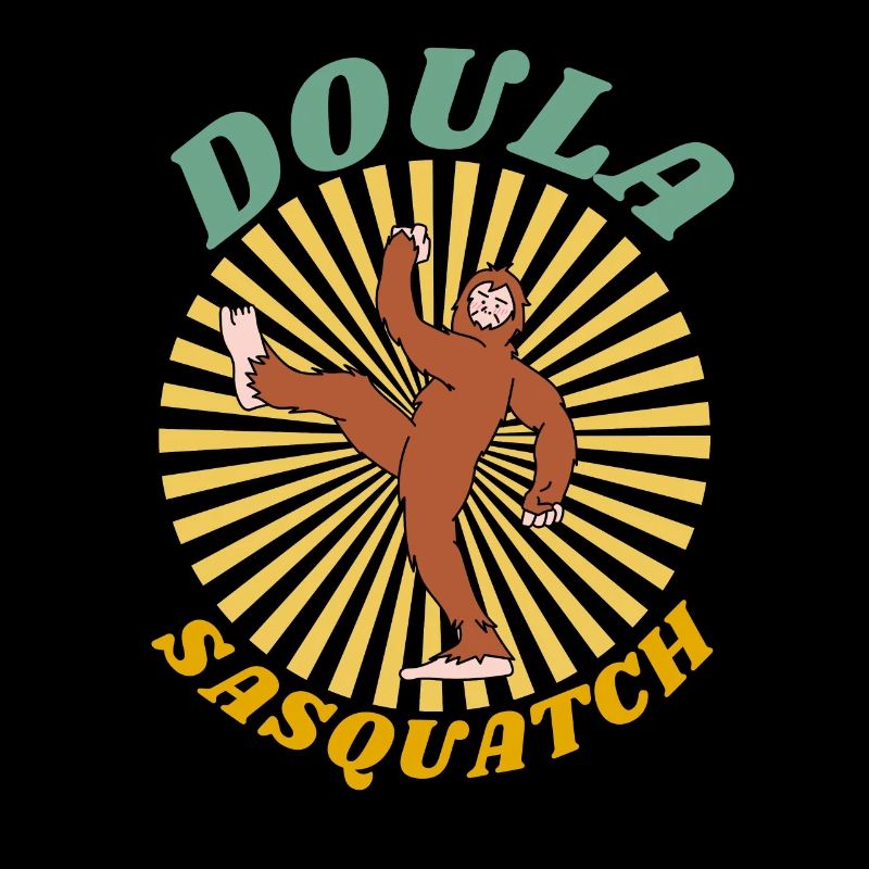 Arbeitstrainer Geburtstrainer Doula Squad Sasquatch