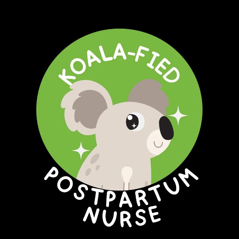 Postpartale Krankenschwester süße Koala Mutter Baby RN Krankenschwester