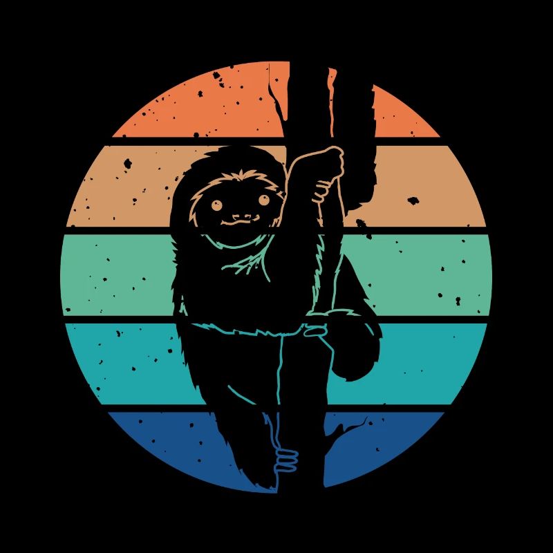 Cute Retro Vintage Sloth