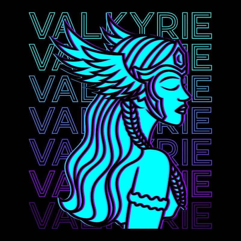 Valkyrie Viking Retro