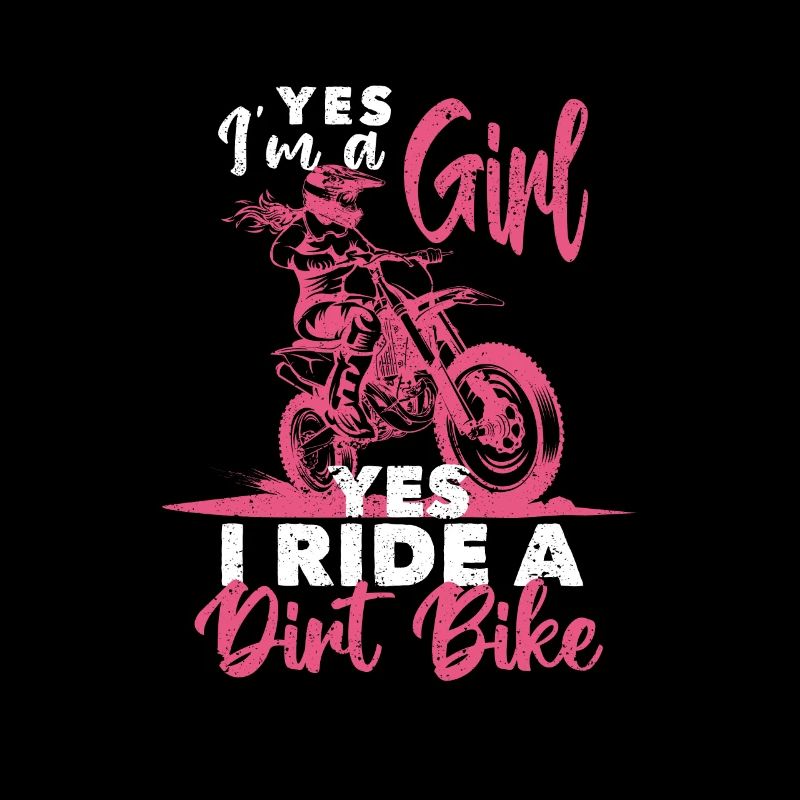 Fahrer Motocross Biker Ja ich bin ein Mädchen