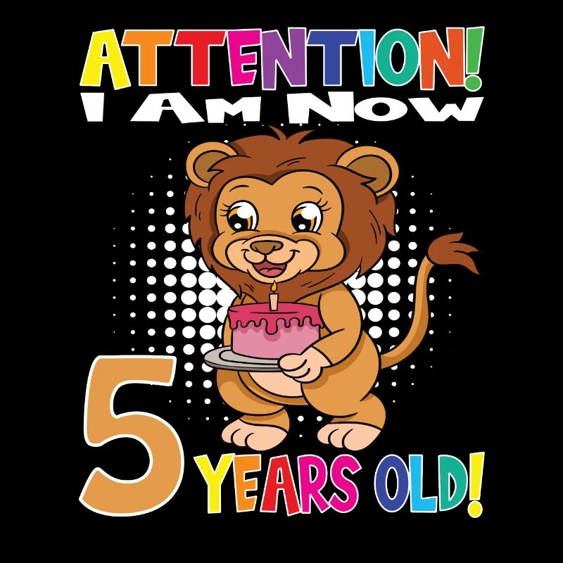 Anniversaire Lion J'ai maintenant 5 ans