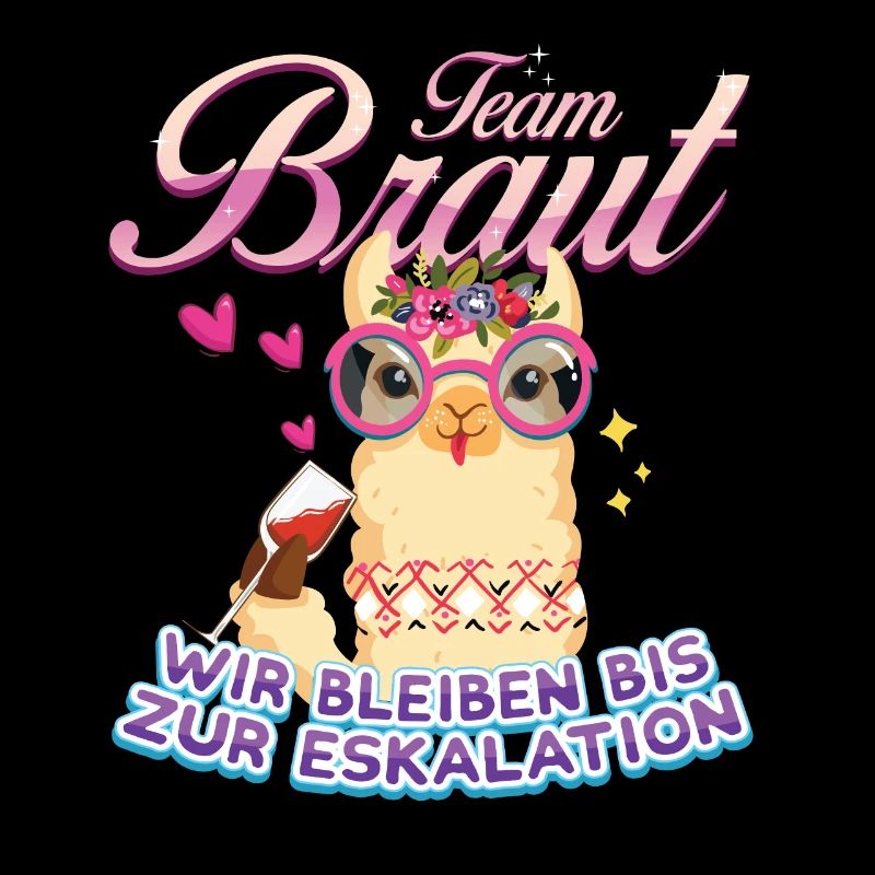 Team Braut Llama Wir bleiben