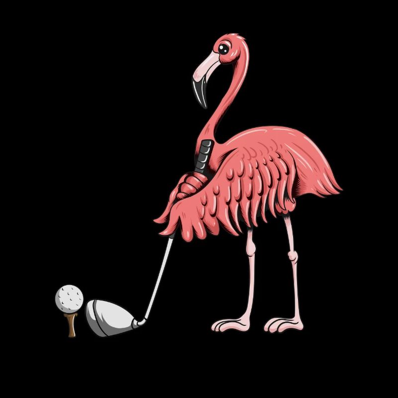 Golfeurs Golfeurs GolfIng Flamingo Motif