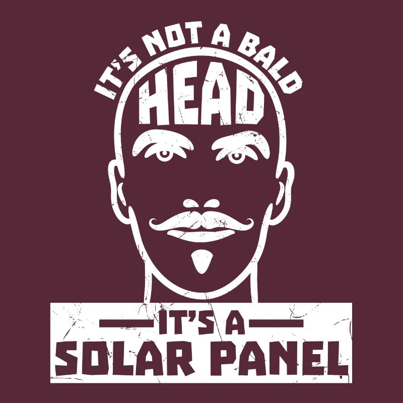 Bald Its A Solar Panel Bald Head