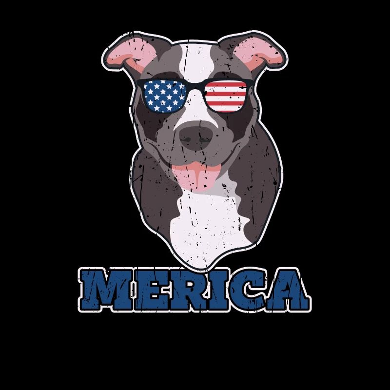 Merica - pitbull dog