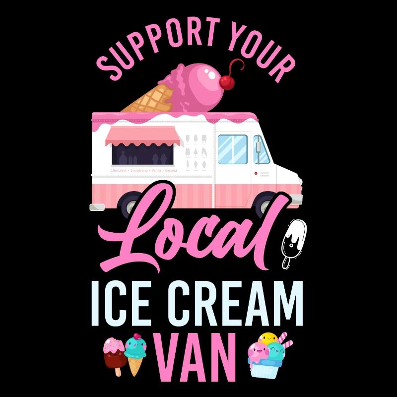 Crème glacée Crème glacée Van Truck Cone