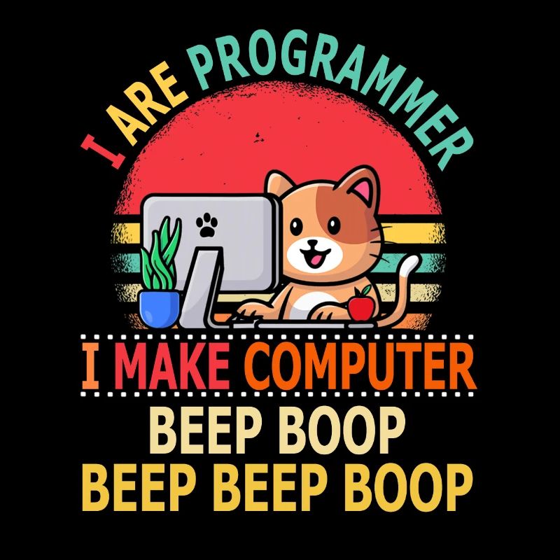 Je suis programmeur Je fais un bip d’ordinateur Boop