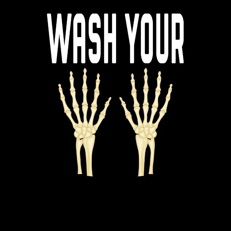 Lavez-vous les mains Skeleton Hand Wash Clean