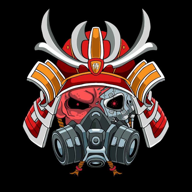 Cyborg Samurai-Krieger Bushido Cyber-Ästhetik