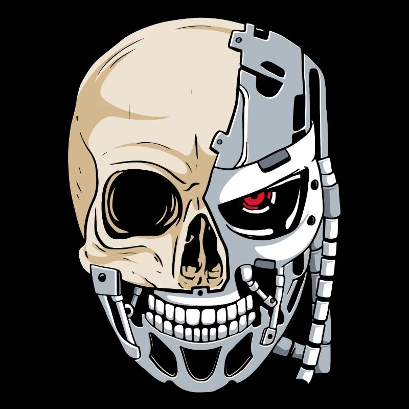 Cyborg-Schädel Cyber-Ästhetik