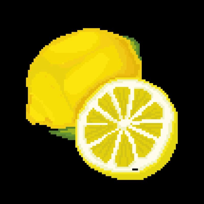 Retro Pixel Zitrone