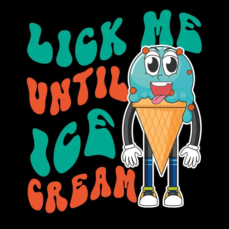 Crème glacée Pun Cone Lèche-moi jusqu’à ce que