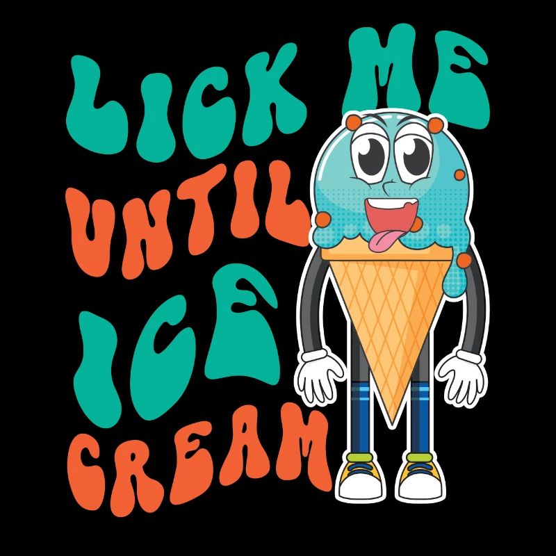Crème glacée Pun Cone Lèche-moi jusqu’à ce que