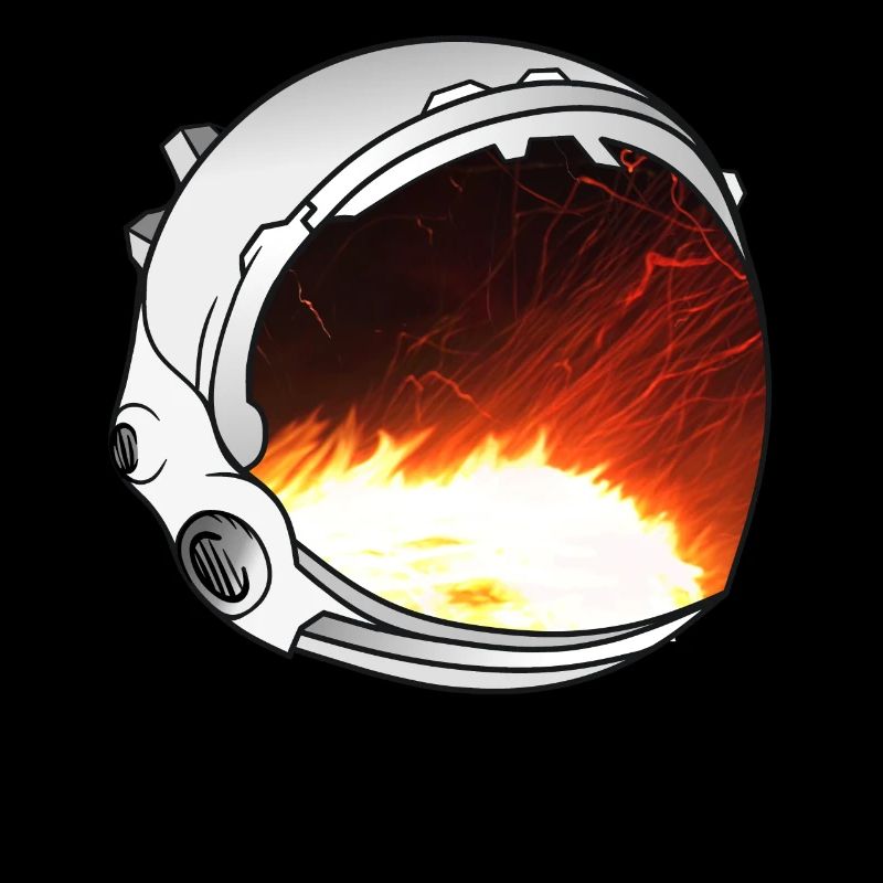 Astronauten Helm Artwork