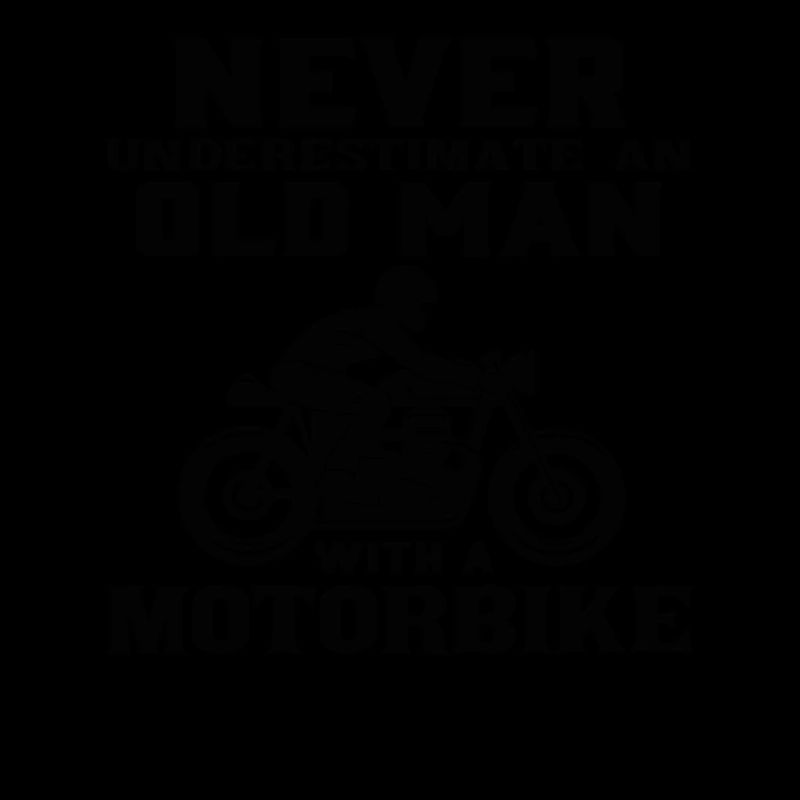 Alter Mann mit Motorrad Hobby Biker Rente
