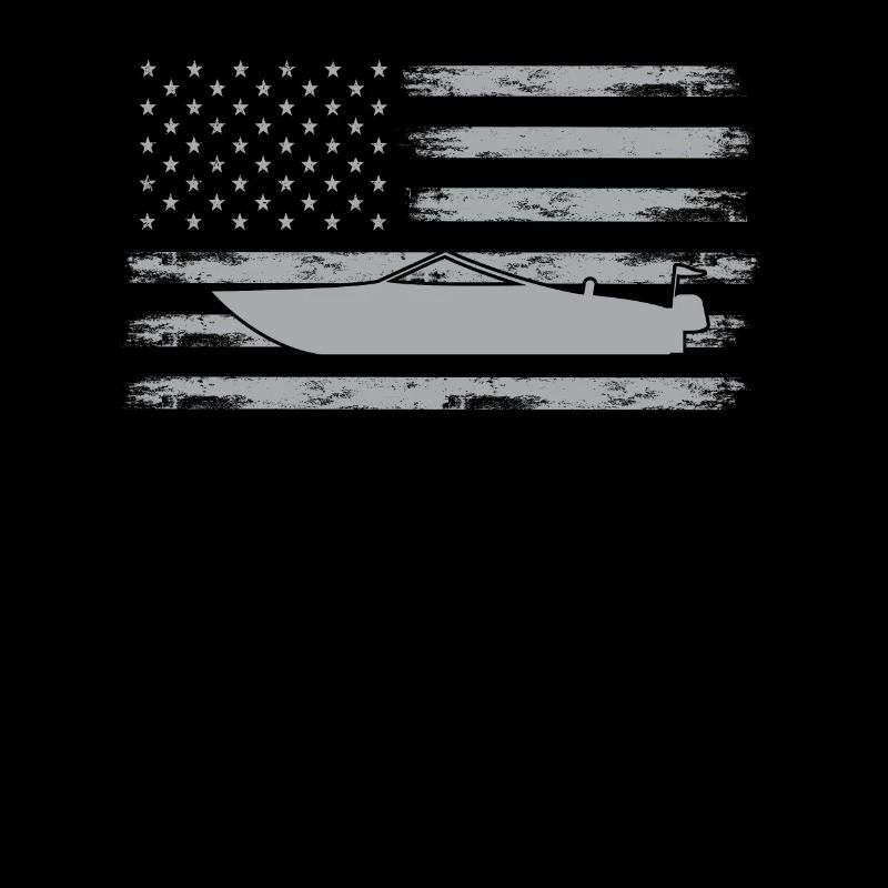 Bateau à moteur Drapeau des États-Unis