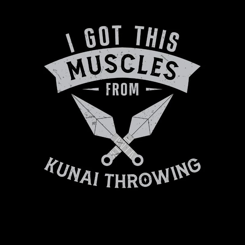 Couteau à lancer amusant I Got This Muscles From