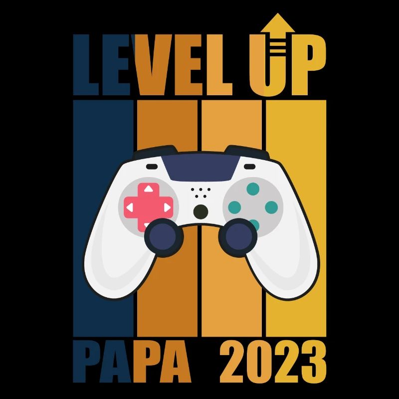 Level Up Dad 2023 Gamer Dad Geschenk Future Dad