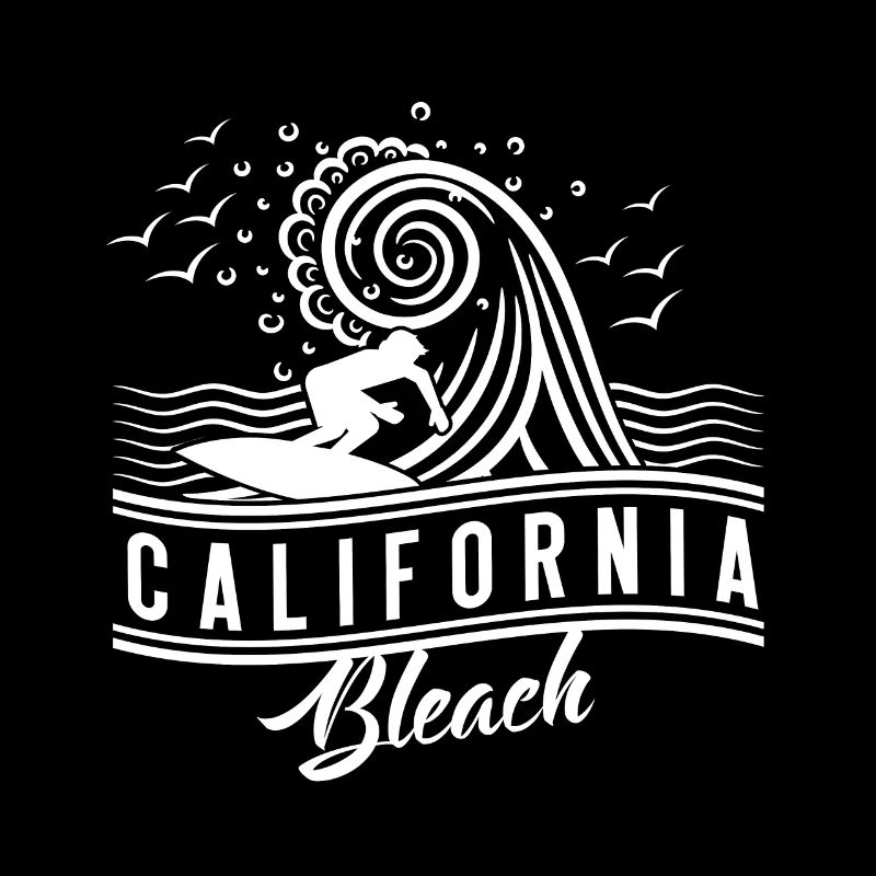 California bleach Design for a surfer or beach