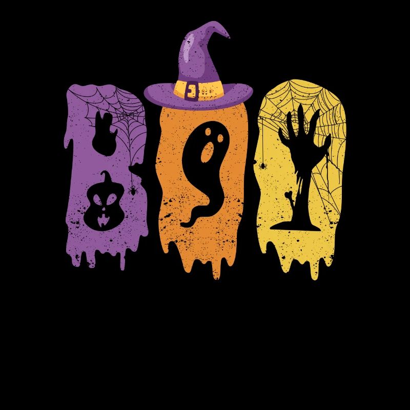 Boo Spinnen Hexenhut Halloween Spinne Geist Hexen