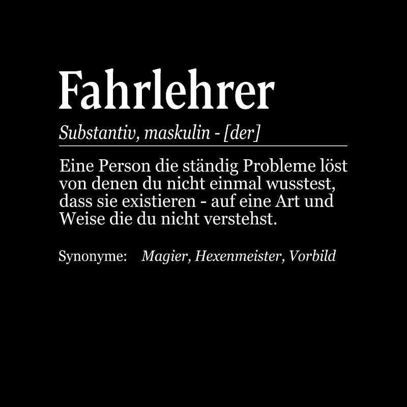 Fahrlehrer Definition Duden Fahrschule