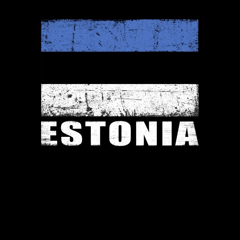 Drapeau estonien Grunge Drapeau estonien