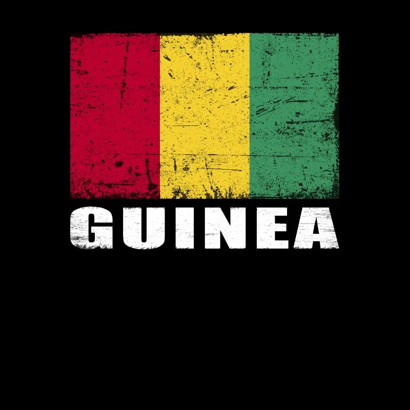Drapeau de guinée Grunge Drapeau de Guinée