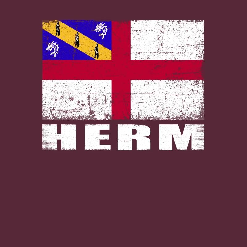 Drapeau Herm Grunge Drapeau Herm
