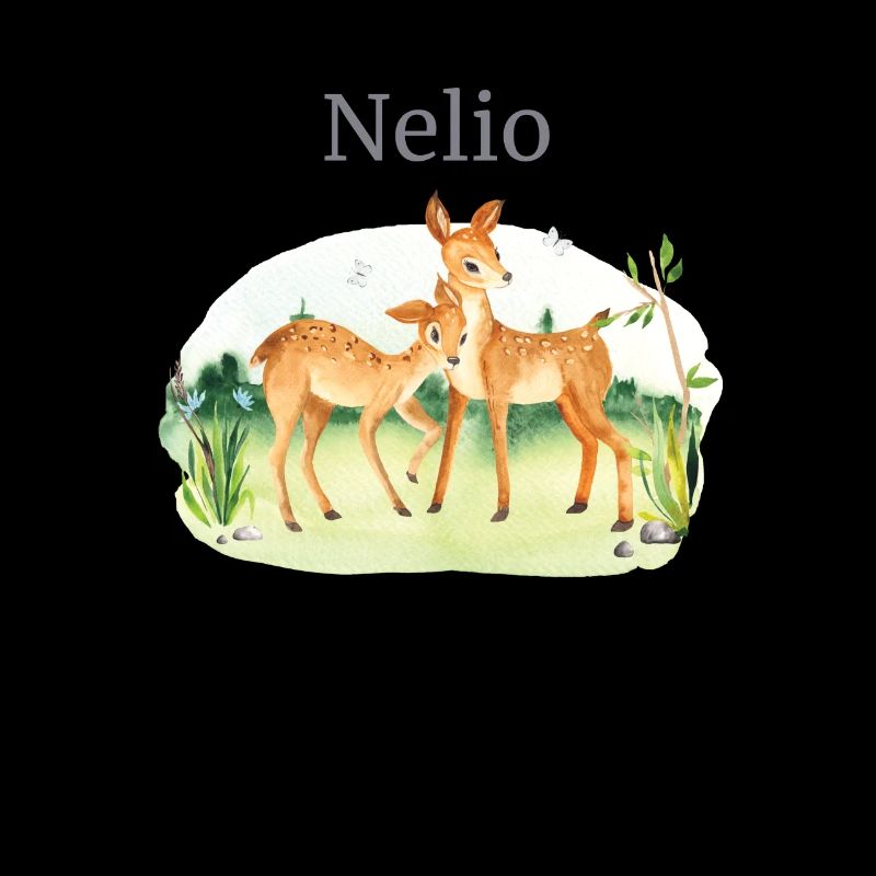 Forêt Animaux Cerf Fleurs Nom Nelio