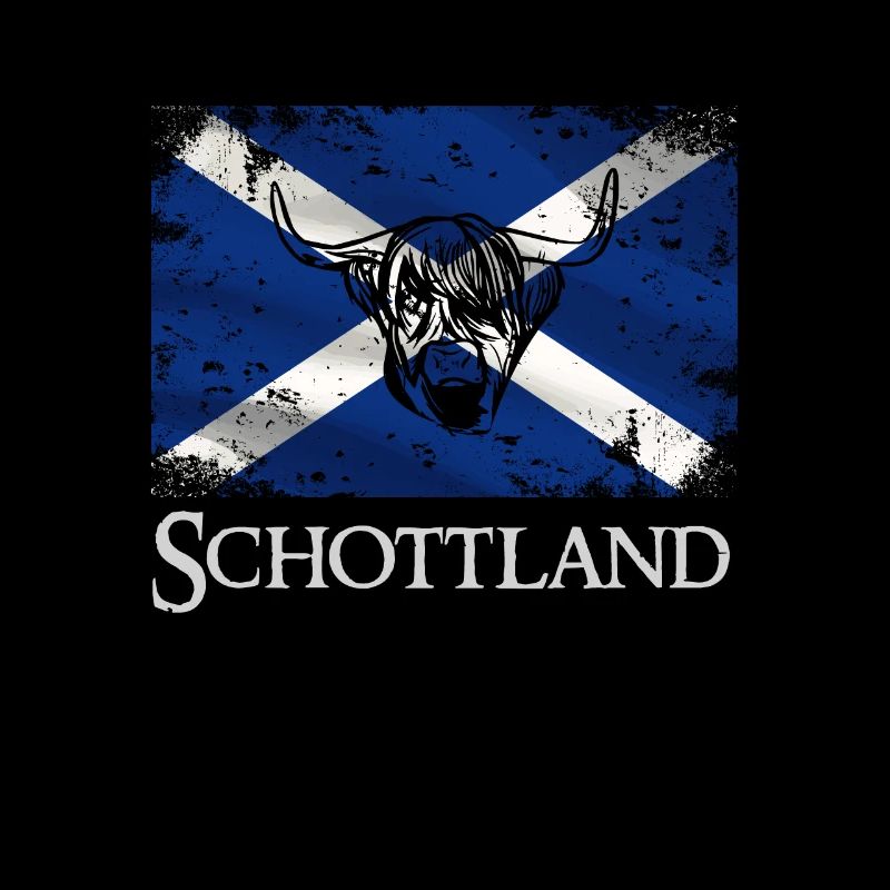 Highland Beef Scottish Flag Gift